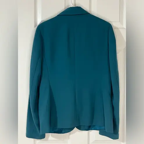 Dark teal blazer suit jacket, jewel toned, large 10/12 Green