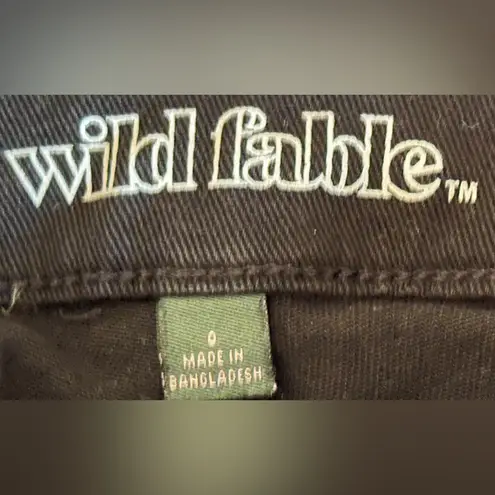 Wild Fable  Black Bermuda Cutoff Frayed Jean Bike Shorts Women's Sz 0
