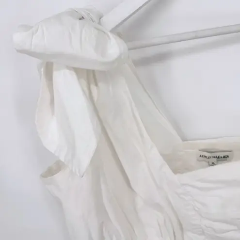 Ashley Park X RTR White One Shoulder Tie Bow Top Sz XL