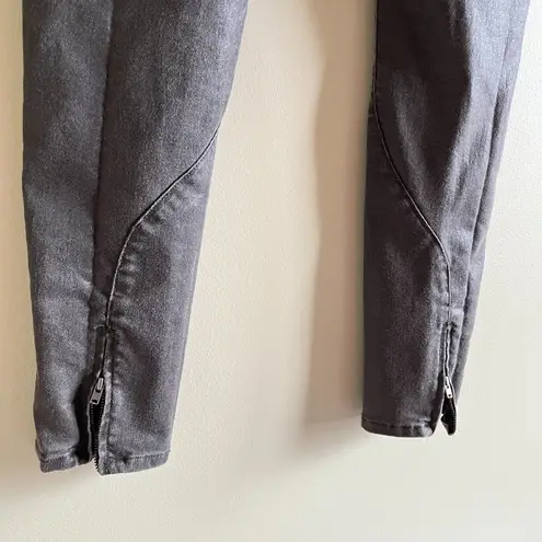 All Saints Spitalfields Jack's Place Skinny Ankle Zipped Jeans Gray Womens Sz 31