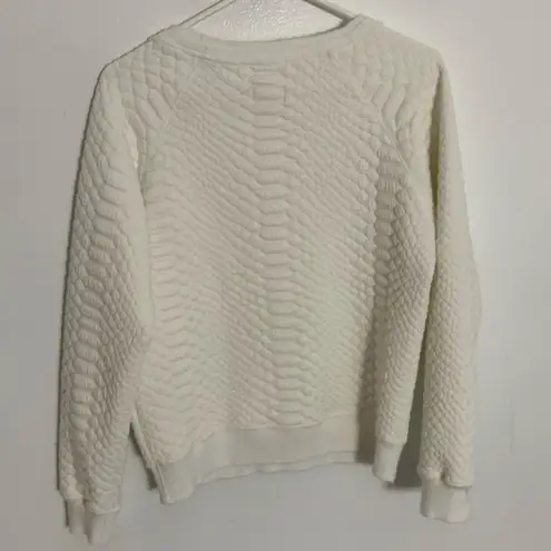 Mother Jeans Cream cotton textured sweater size xs