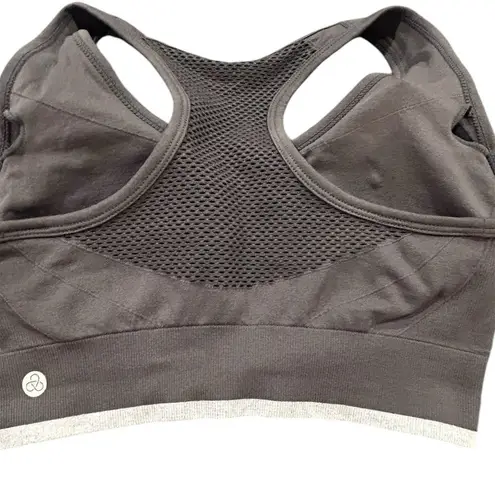 Zella  Sports Bra Women's XS Gray Seamless Racerback Top Activewear Athleisure