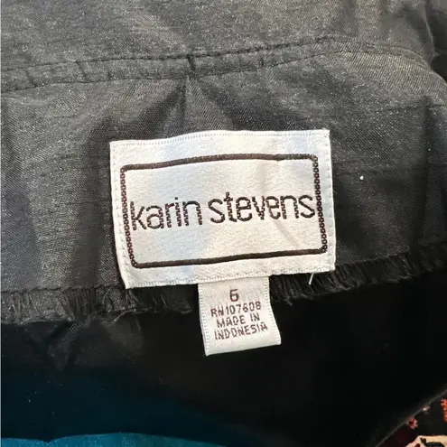 Karin Stevens 50s Style Dress Faux Wrap Size 6 Vintage Mood Retro