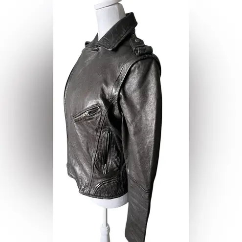 Zadig & Voltaire Black Leather convertible Biker Jacket