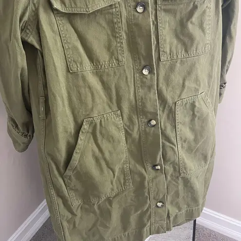 Free Assembly Olive Green Denim Dress Size 8