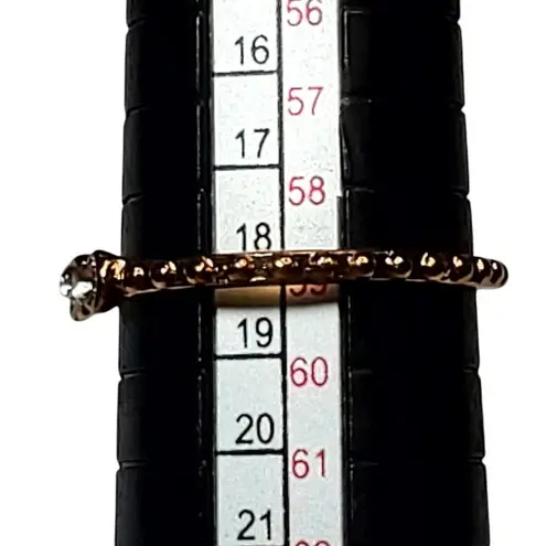 Copper Tone Dainty Stackable Ring Minimalist Basic Sz 8.5 Unsigned Orange