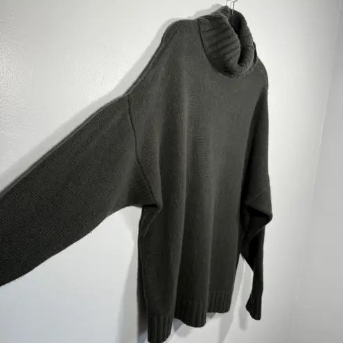 Jenni Kayne Jenni Kanye Cashmere Porter Turtleneck Sweater S Luxury Oversized Forest Green