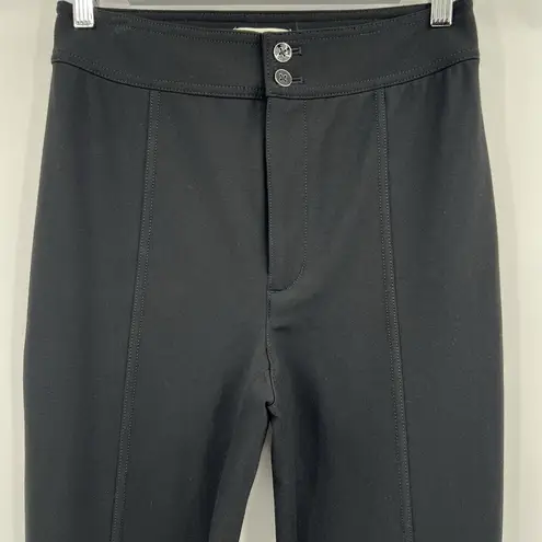 Maeve Anthropologie Slit Split Front Flared Leg Ponte Pants Black Women’s Size 4