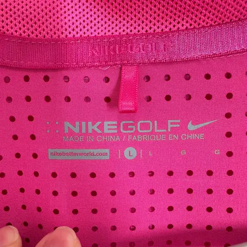 Nike  Golf Women's Pink Half-Zip Pullover Long Sleeve Athletic Jacket Lightweight