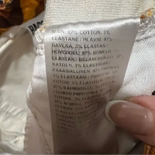 The Ragged Priest Velvet Wave Patterned Orange and Brown Flare Groovy Pants