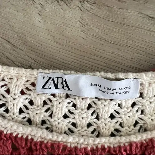 ZARA  crochet knit mini top Size Medium