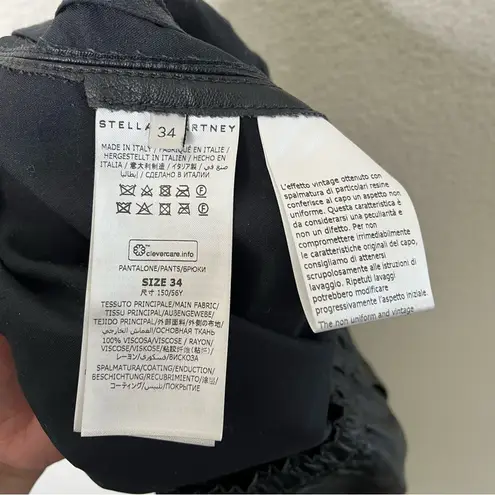 Stella McCartney Kira Faux Leather Sweatpants Jogger Pants Womens Size 34 / US 0