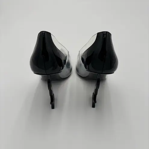 Saint Laurent Opyum 110 YSL High Heel Pump Clear Transparent PVC Black Size 40