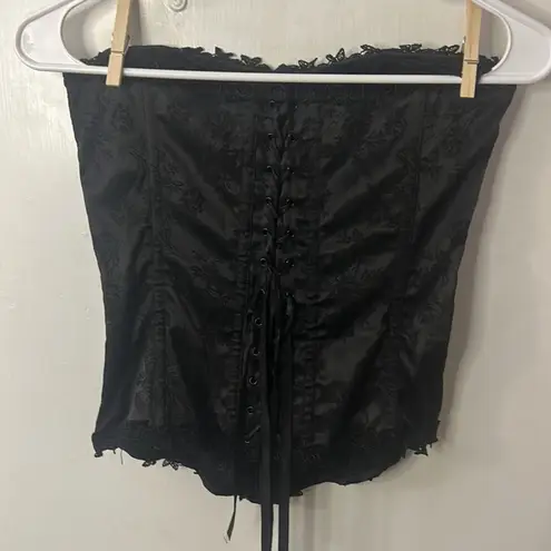 Frederick's of Hollywood Frederick’s of Hollywood VTG Black Lace Up Boned Bustier/Corset 34 Coquette Girl