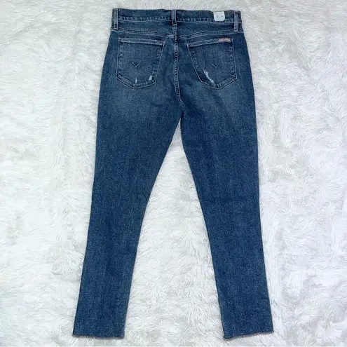 Hudson Jeans HUDSON Natalie Mid Rise Slim Boyfriend Crop Distressed Blue Denim Jeans 29