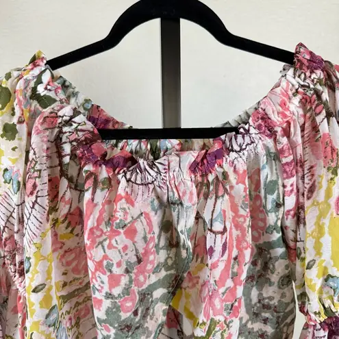 Live 4 Truth Festival Romantic Boho Crop Top Off Shoulder Ruffle Lightweight Medium Western