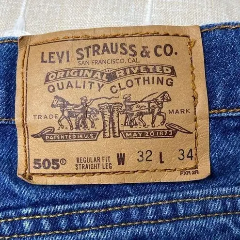 Levi's Vintage  505 Womens Cut-Off Denim Shorts High Rise Orange Tag Classic‎ W29