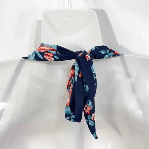 COCOSHIP Plus Size 3X Swimsuit Floral Plunge One Piece Open Back Halter 1003