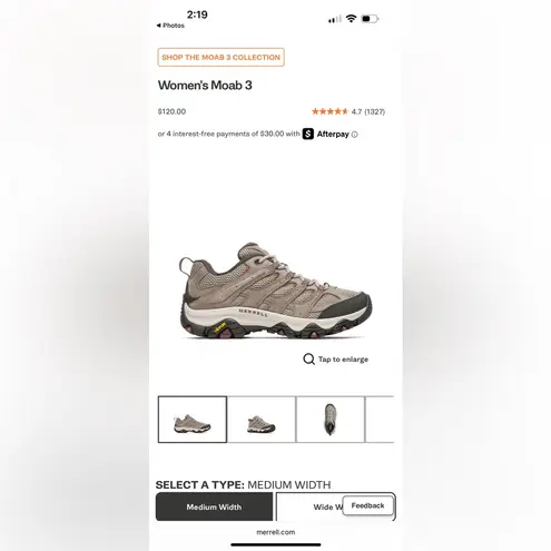 Merrell Women’s Hiking Boots | Gray & Black Trail Shoes | Size 8.5 | NWOT