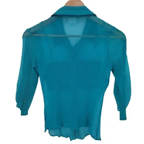 Marciano Sheer Silk Button Top Fairy Y2K Romantic Ethereal Whimsical 90s Size S