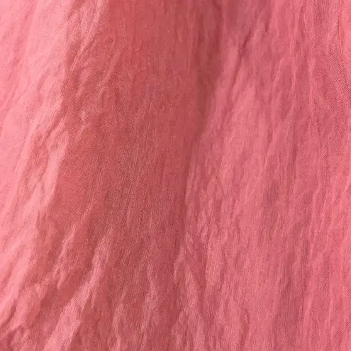 &merci &Merci Crop Tie Front Blouse W/Ruffled Sleeves Women’s L Dusty Rose Color NEW thumbnail 9