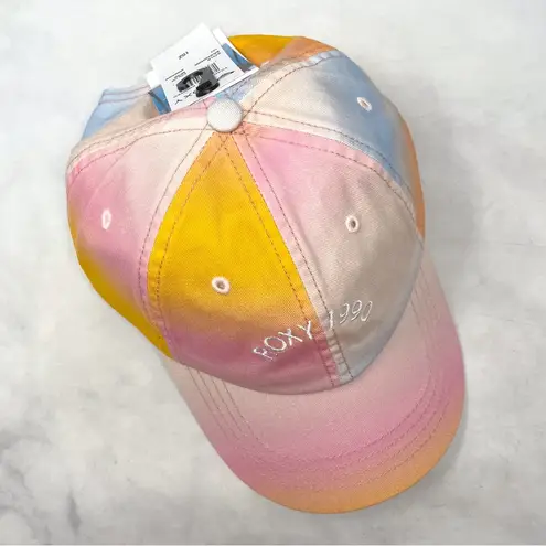 Roxy NWT  1990 Toadstool Ombre Sunset Rainbow Baseball Cap Dad Hat Summer Y2K