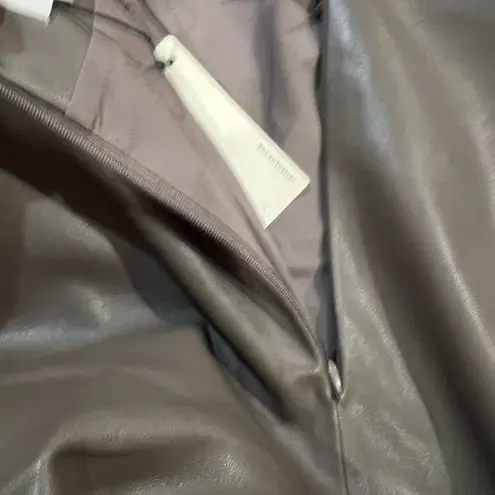 Love, Bonito Christie Pleather Column Midaxi Skirt Color Pewter NWT Size Large Tan