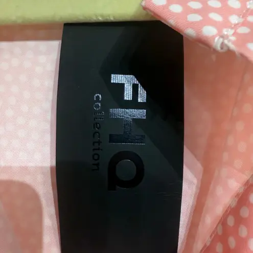 FHQ Pink Polka Dot Midi Shirt Dress Sz S NWT