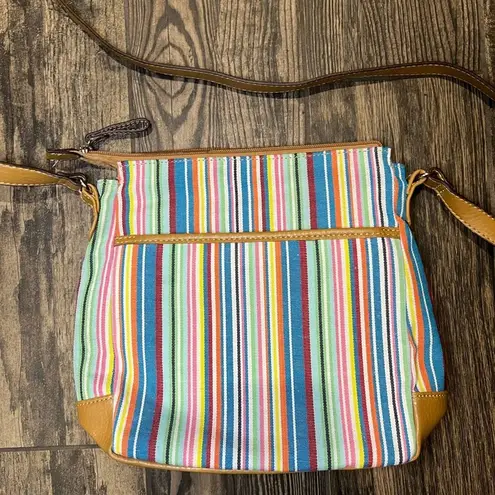 Relic Striped Canvas Crossbody Bag