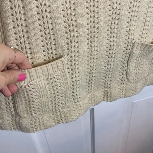 Matilda Jane Field Trip The Vest Knit Crochet Sweater Top W-081 Sz L