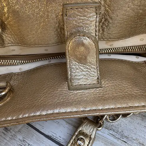 Kate Spade  Purse Gold Coast Quilted Leather Metallic Shimmer Tote Large Glam