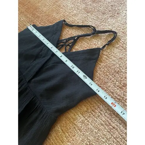 “New In”Black Mini Women’s Dress with Crisscross Back Size S Lined Black