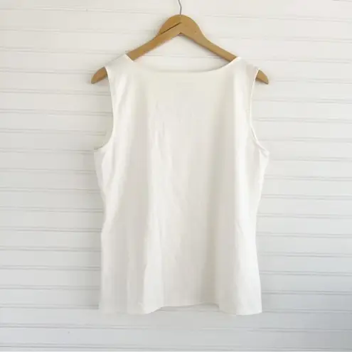 Charter Club Off White Cream Stretch Tank Shape Wear Top