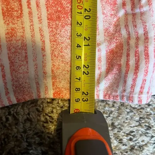 Rock & Republic Rock‎ & Republic Red Striped Button-Down Cap Sleeve Blouse Size L