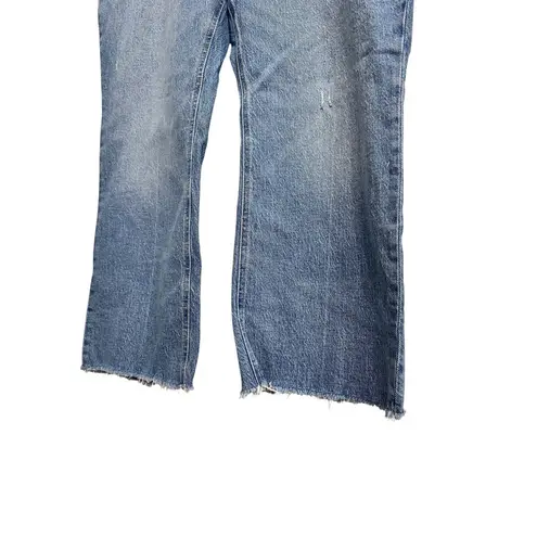 J.Crew  Womens 9" Demi Boot Crop Jeans Size 34 Brommell Wash Frayed‎ Hem Denim