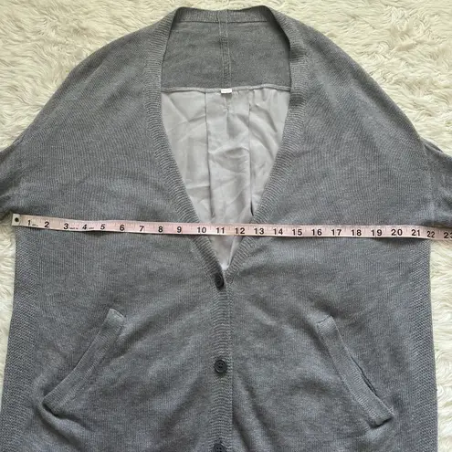 Lululemon Cardigan Sweater Cardi In The Front Button Front Heathered Medium Grey