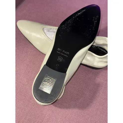 BY FAR Carr Flats in Limewash White Leather 37 With Box Womens Ballet Size 6