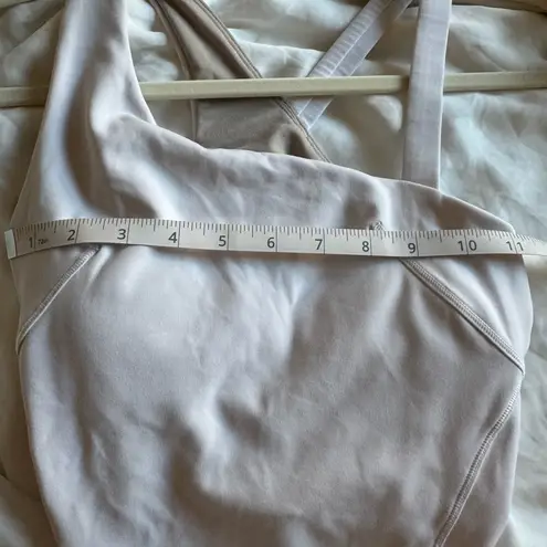 Lululemon  Asymmetrical White Cream Activewear Crop Top - XS Size 2