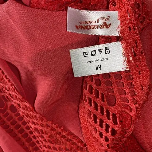 Arizona Jeans ✨ Pink Sheer👙 Cover Up Lace Trim✨