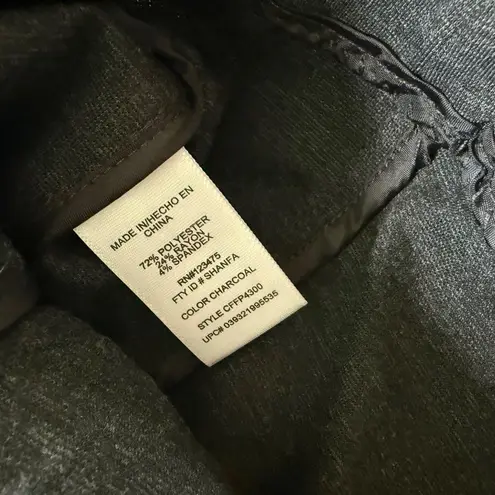 Catherine Malandrino Womens Charcoal Moto Jacket L Polyester/Spandex