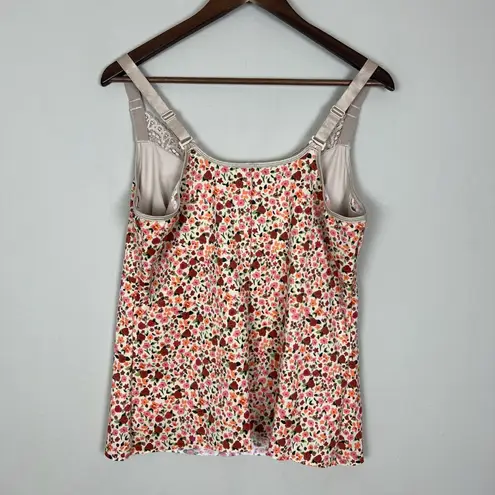 Ruby Ribbon Camisole Tank Top Shapewear Womens 46 Floral Heritage Lace Slimming Pink Size undefined