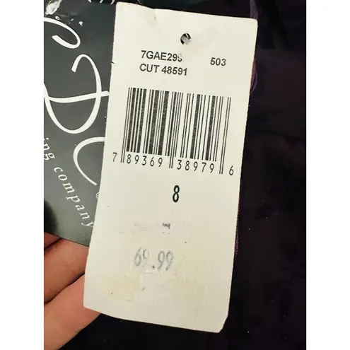 Vtg CDC Dress 8 Purple Velvet Burnout Sheer Sparkle Whimsigoth Witchy Fairy Goth