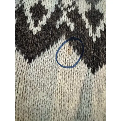 Noba Vintage Italian Wool Blend Fair Isle Crewneck Sweater Women’s Size Large Green