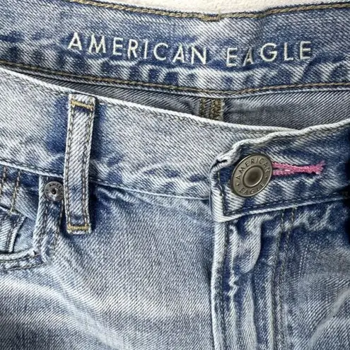 American Eagle   Cropped Wide Leg Jeans Womens Size 6 Baggy‎ 90s High Rise Y2K