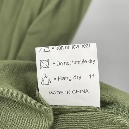 Olive Green Stretchy Maternity Baby Shower Pregnant Party Photos Maxi Dress M Size M