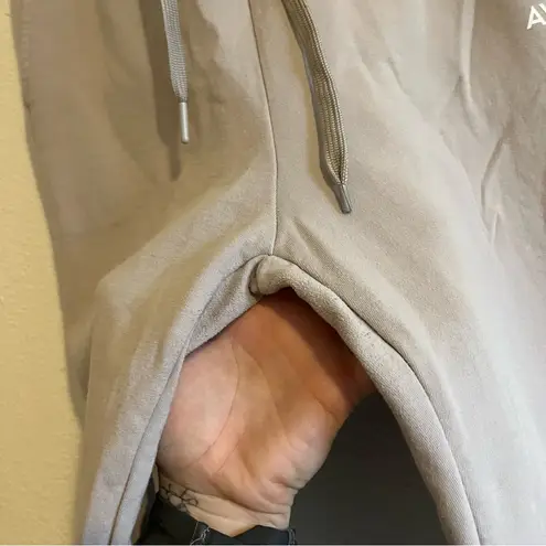 AYBL Everyday Comfy Sweatpant High Waist Joggers in Dove Gray / Tan Size Small