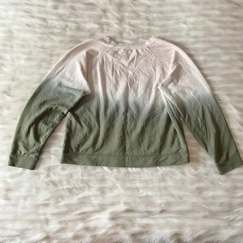 Sanctuary  Pink Green Ombré Crewneck Sweatshirt Sz M