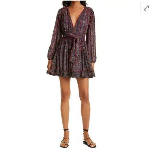 Ulla Johnson Eleni Floral Silk Minidress in Twilight