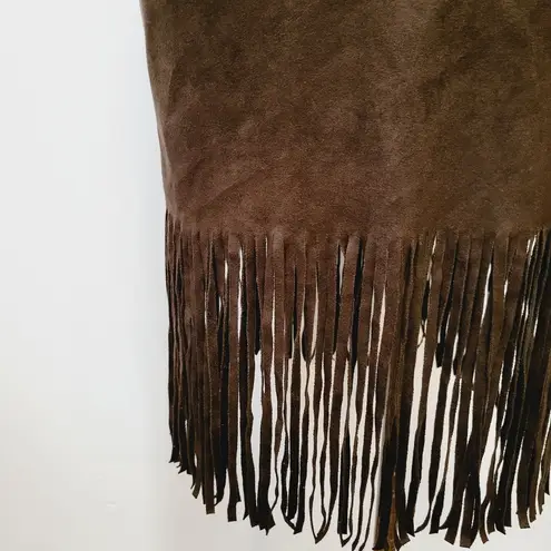 Karen Kane brown faux suede pencil skirt size small