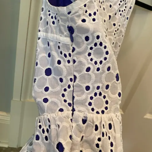 Madison Marcus NEW Eyelit Peplum Sleeveless Top | XS